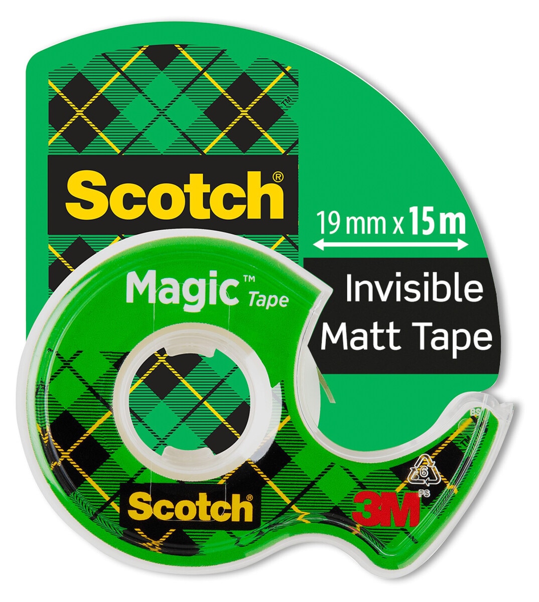 Scotch Magic transparent teipholder med teip, 15 m