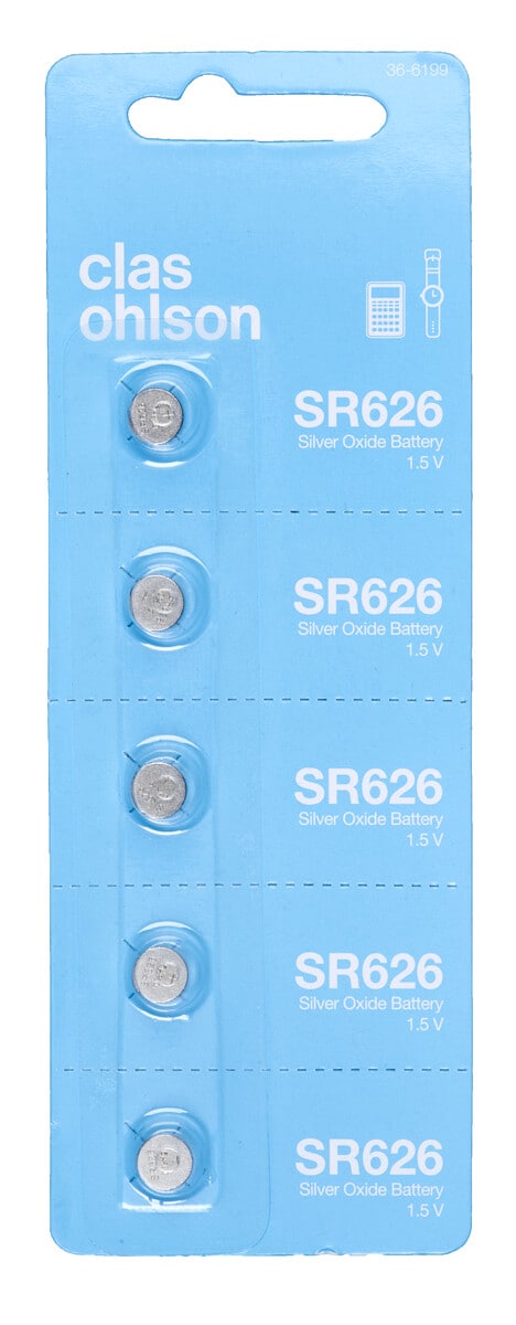 Clas Ohlson SR626 silveroxidbatteri 1,5 V, 5-pack
