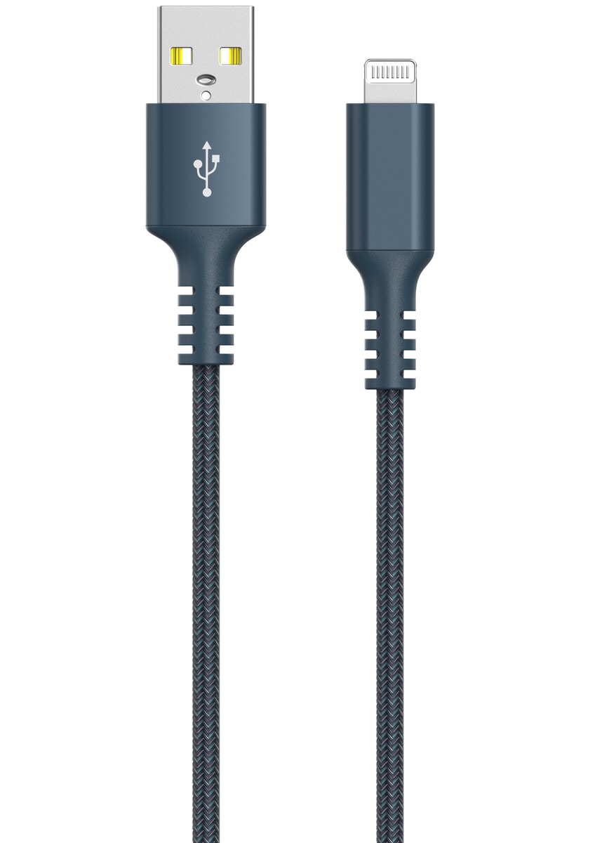 Tygklädd USB-A till Lightning laddkabel för iPhone 1,5m Clas Ohlson