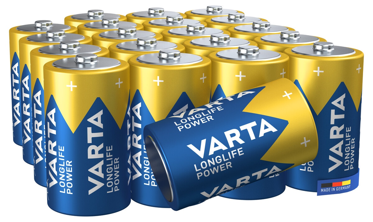 Varta Longlife Power D/LR20-batterier, 20-pack