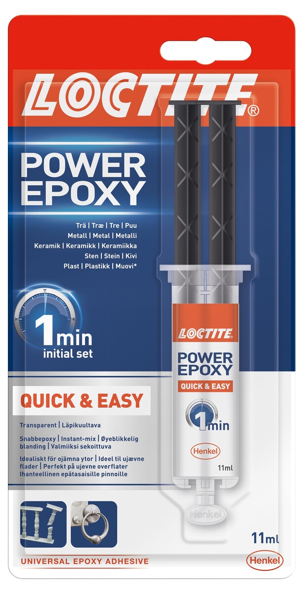 Lim Loctite Power Epoxy 1 min, 11 ml