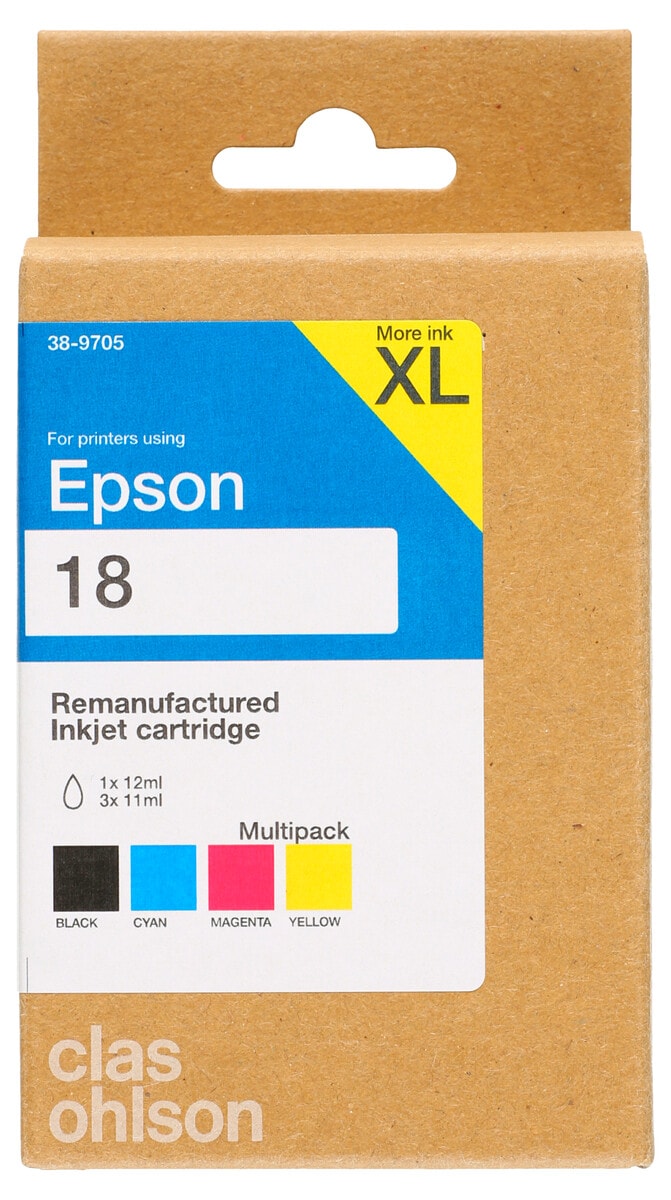 Epson T18 Mustekasetti monipakkaus XL, Clas Ohlson