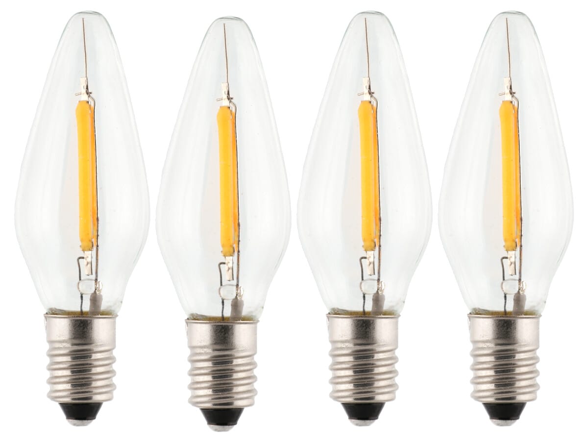 Clas Ohlson E10 LED-lampor till adventsljusstake, 10-55 V, 4-pack