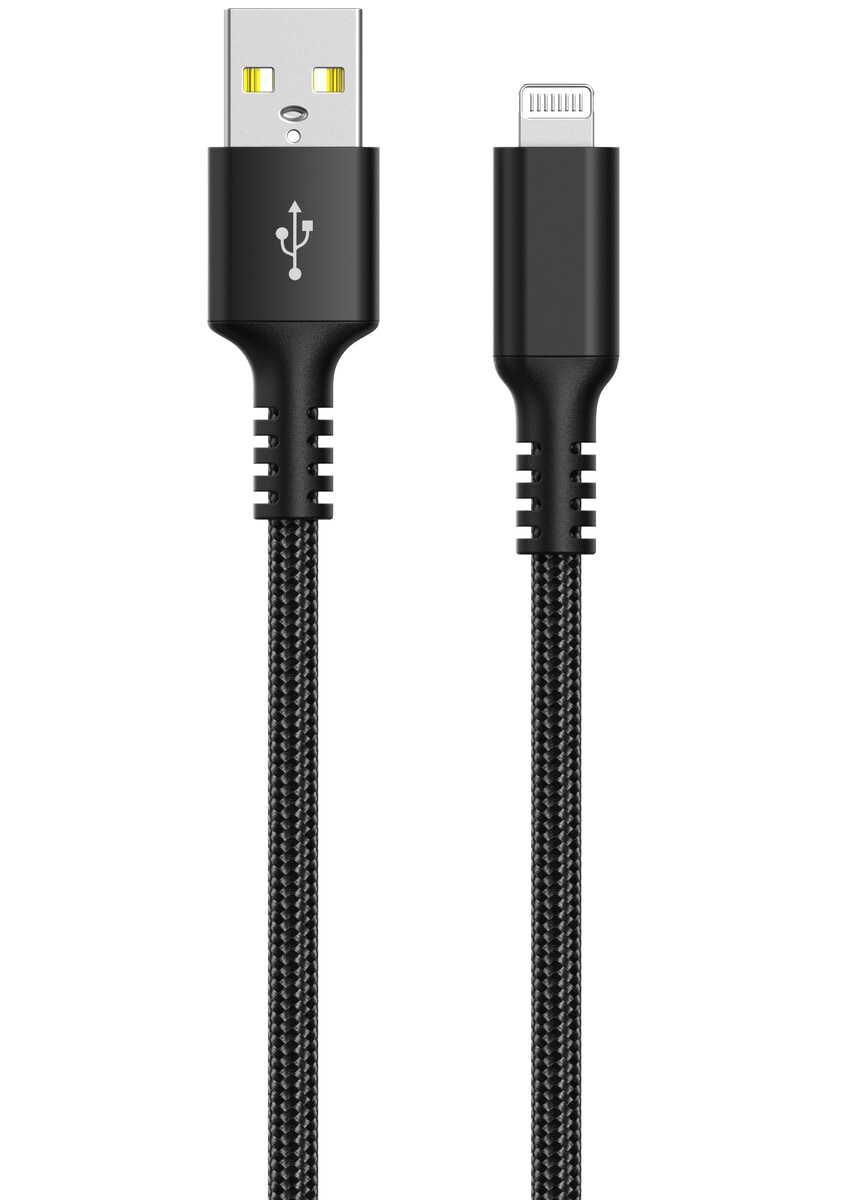 Stofftrukket USB-A til Lightning ladekabel for iPhone 3m Clas Ohlson