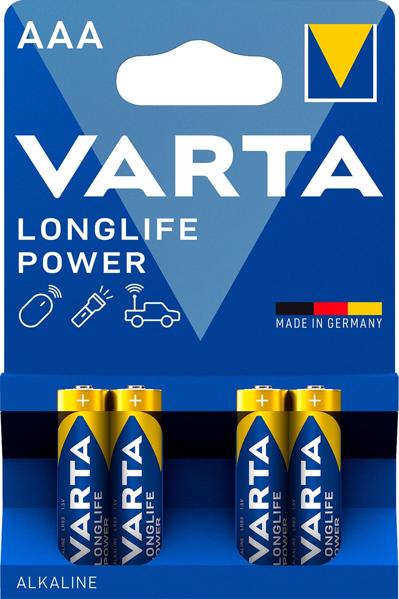VARTA Longlife Power alkaliskt batteri, AAA/LR03