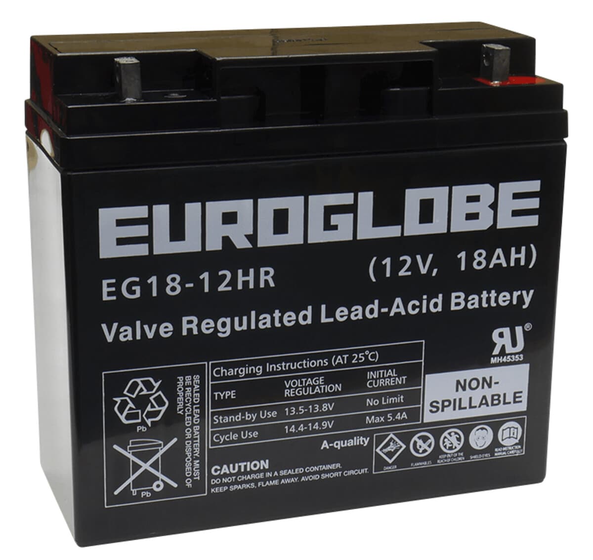 EUROGLOBE AGM-batteri 12 V, 18 Ah