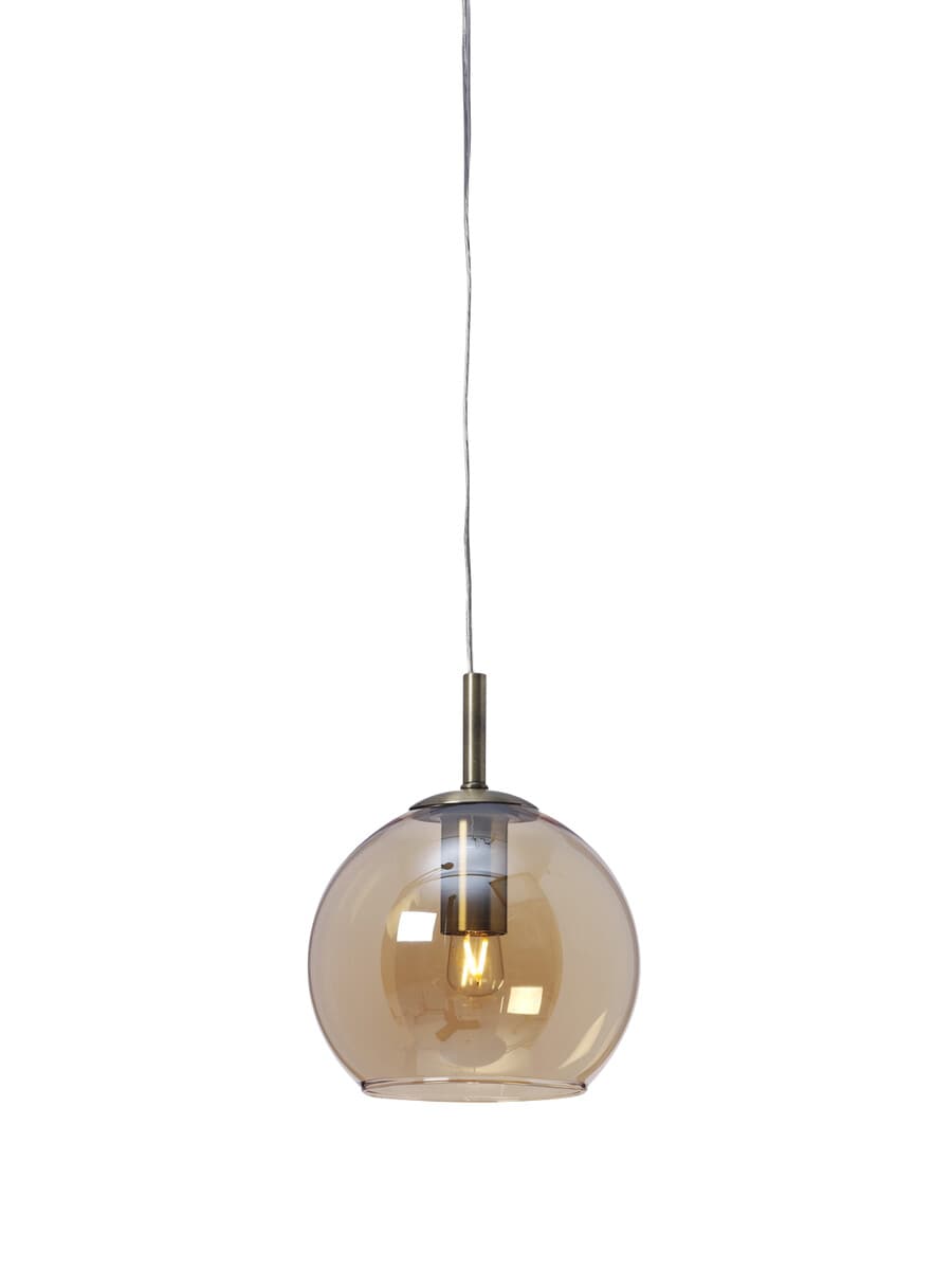 Cottex Capella hängande fönsterlampa amberfärgat glas