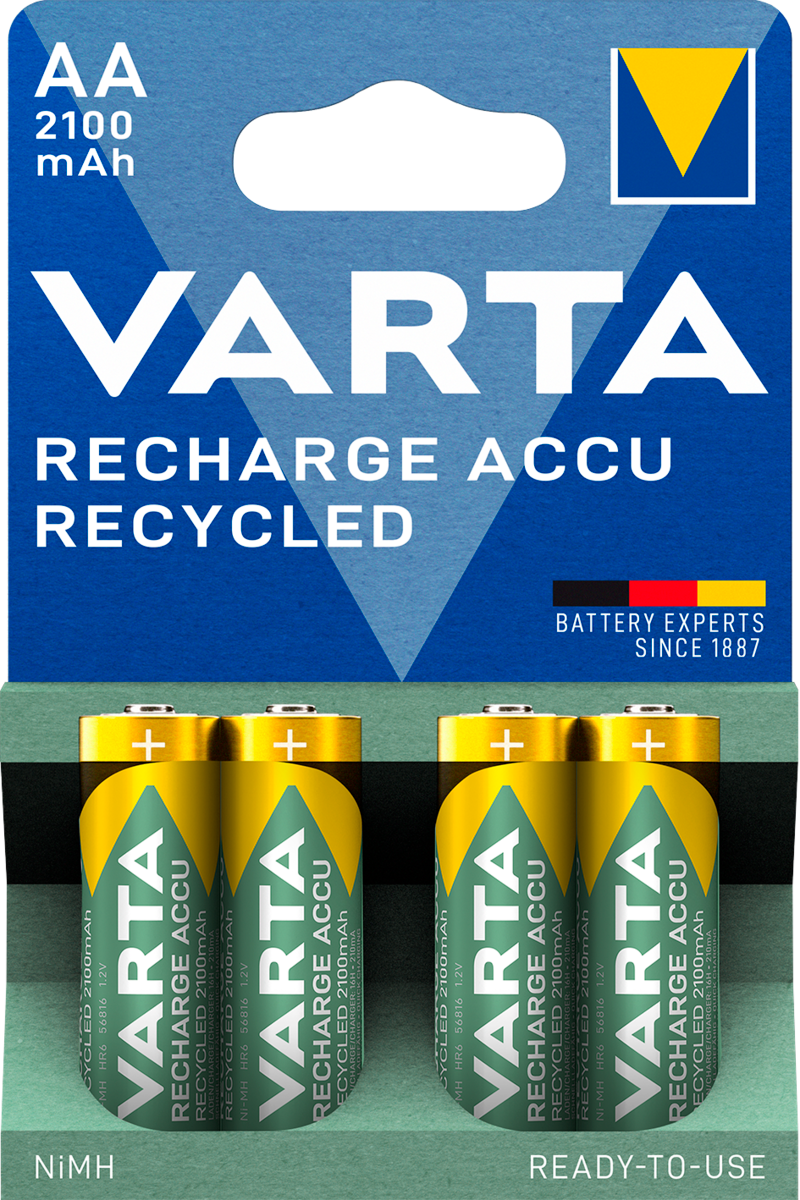 VARTA Recycled ladbare AA/HR6 batterier