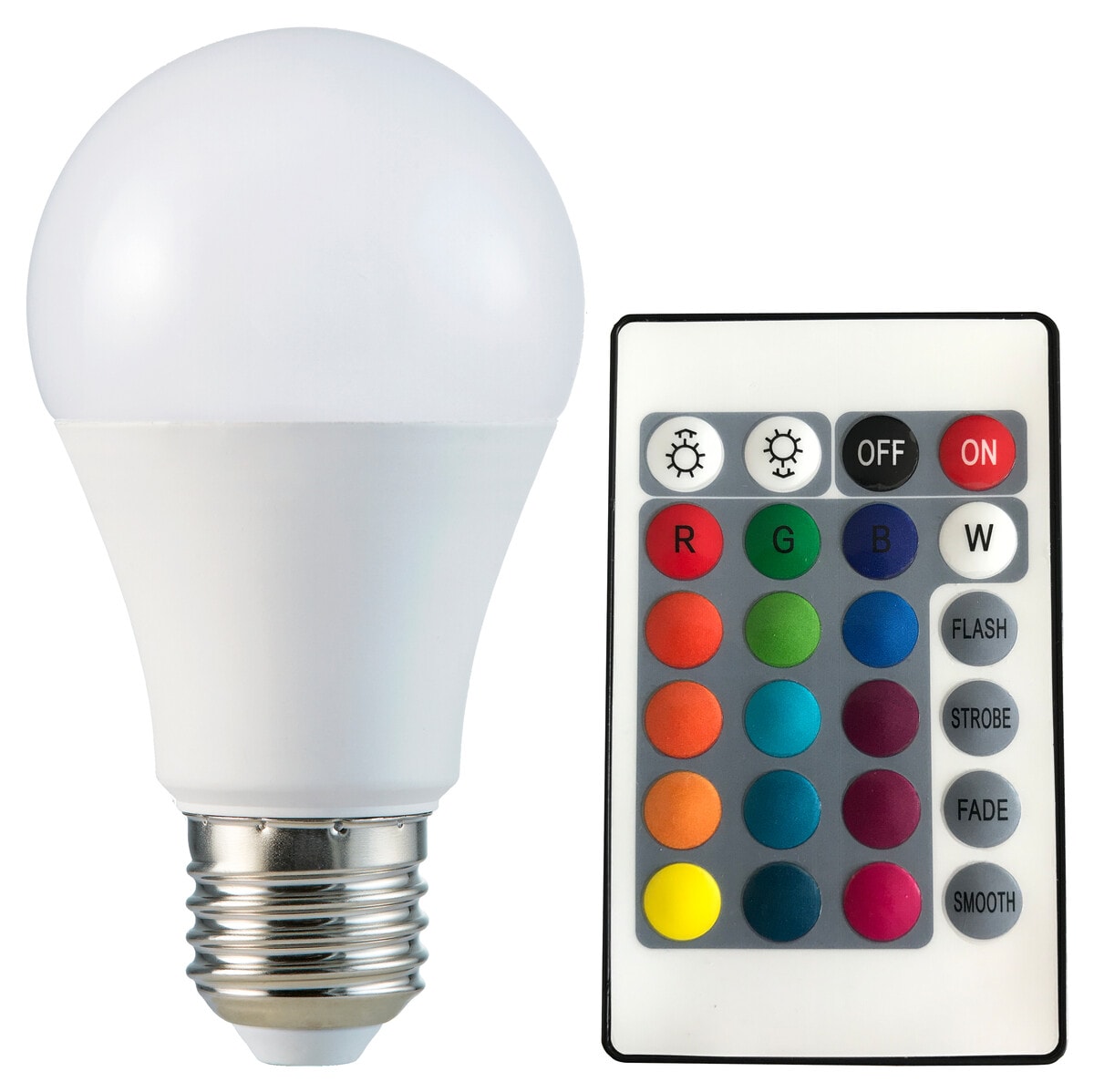 Clas Ohlson LED-lampa E27 RGB+W
