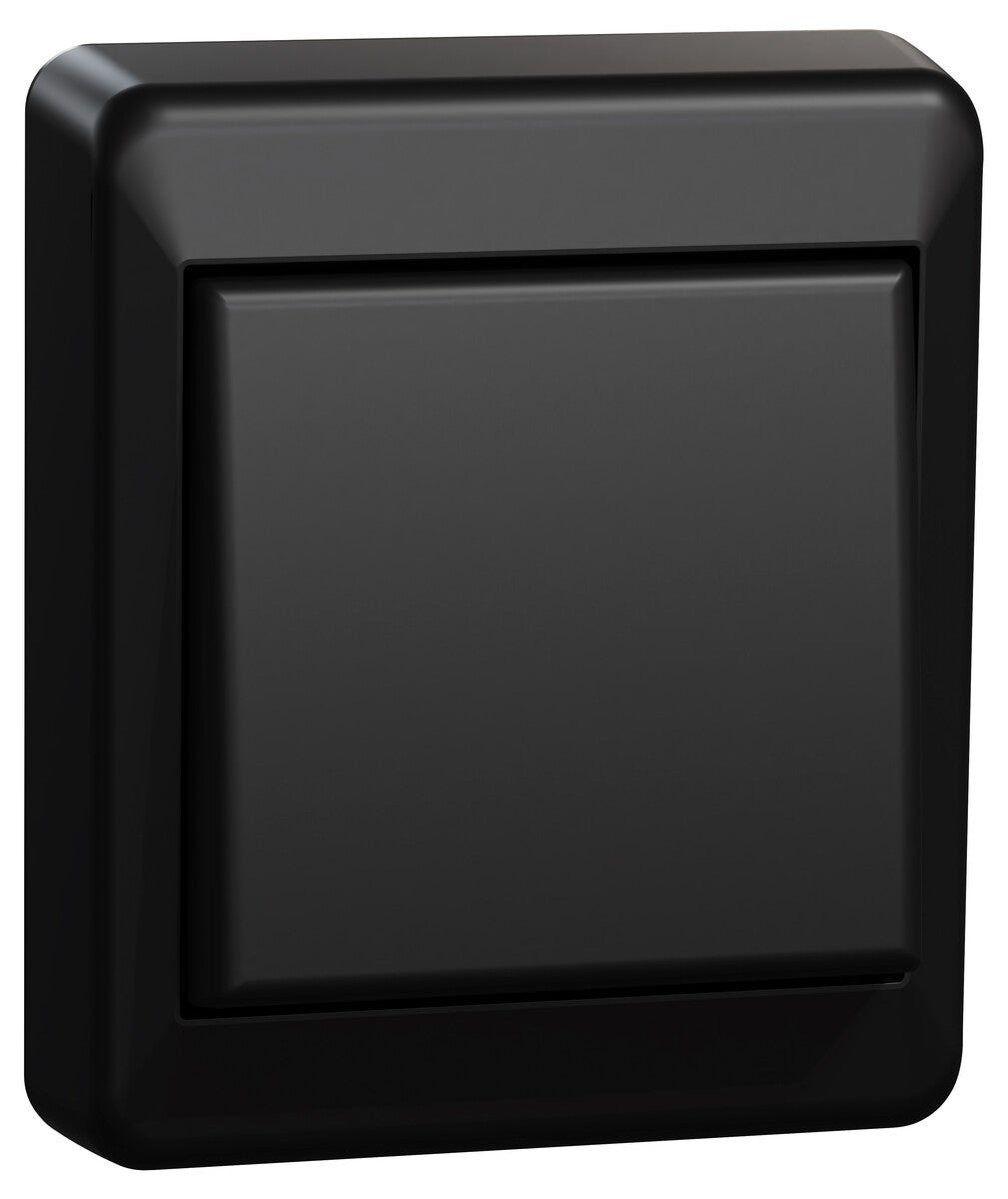 Elko RS utanpåliggande strömbrytare 1-pol/trapp, svart