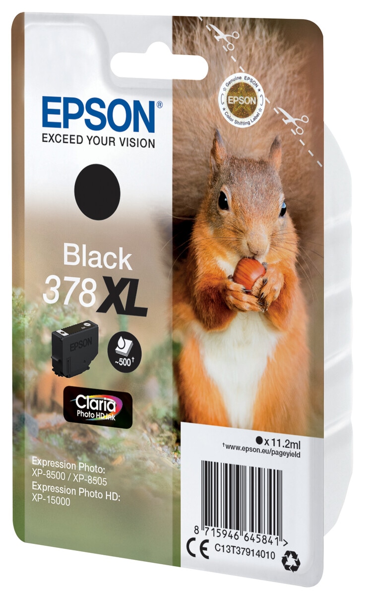 Epson 378 XL Mustekasetti musta, Claria Photo HD, 11,2 ml