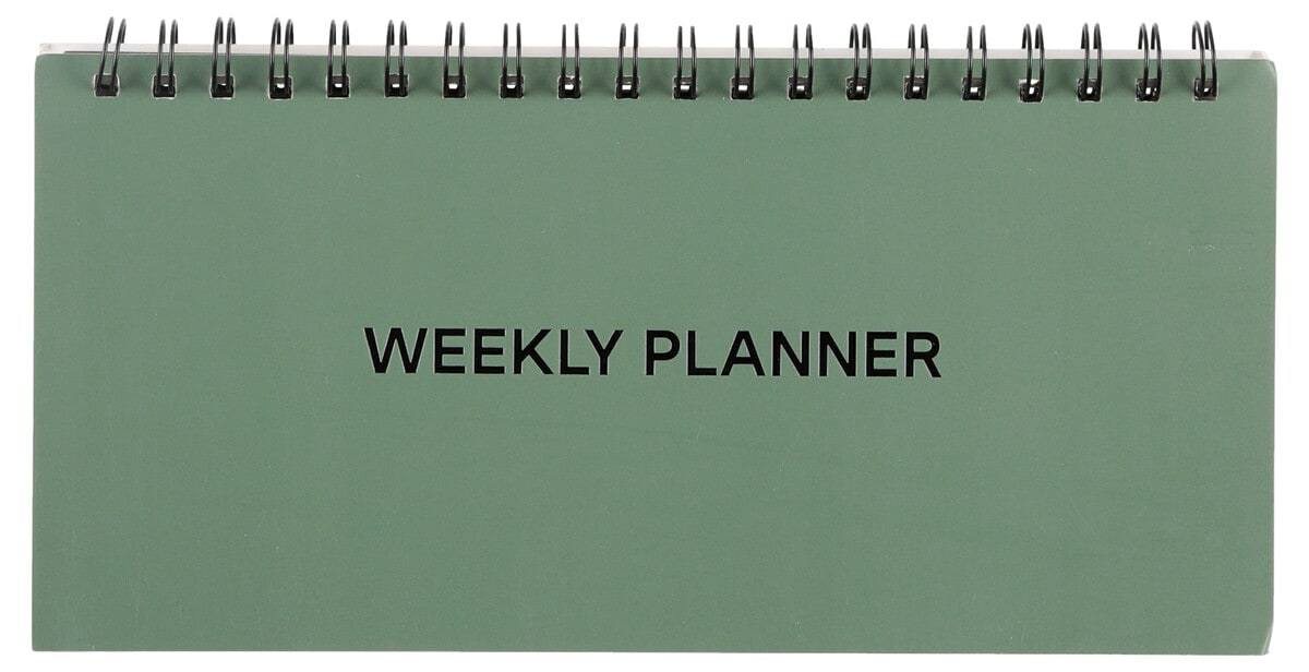 Viikkokalenteri, vihreä, FSC-merkitty