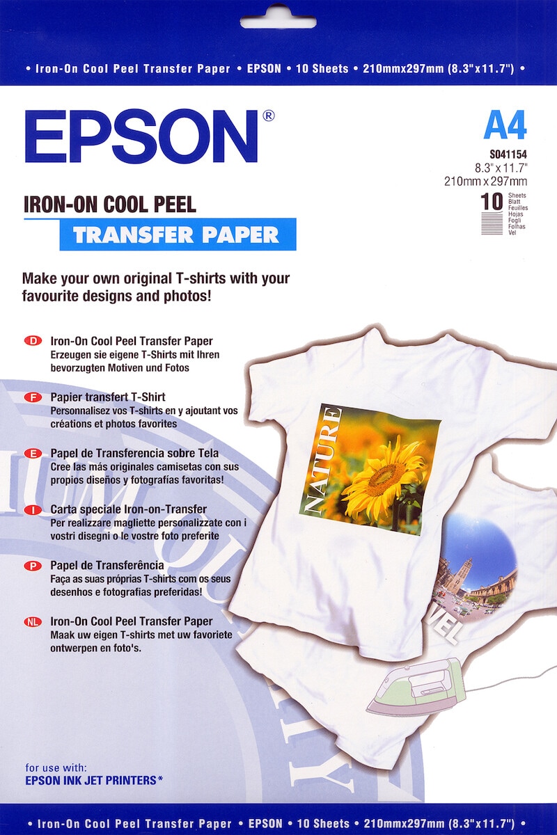 Epson Iron-on Cool Peel overføringspapir A4, 10 ark