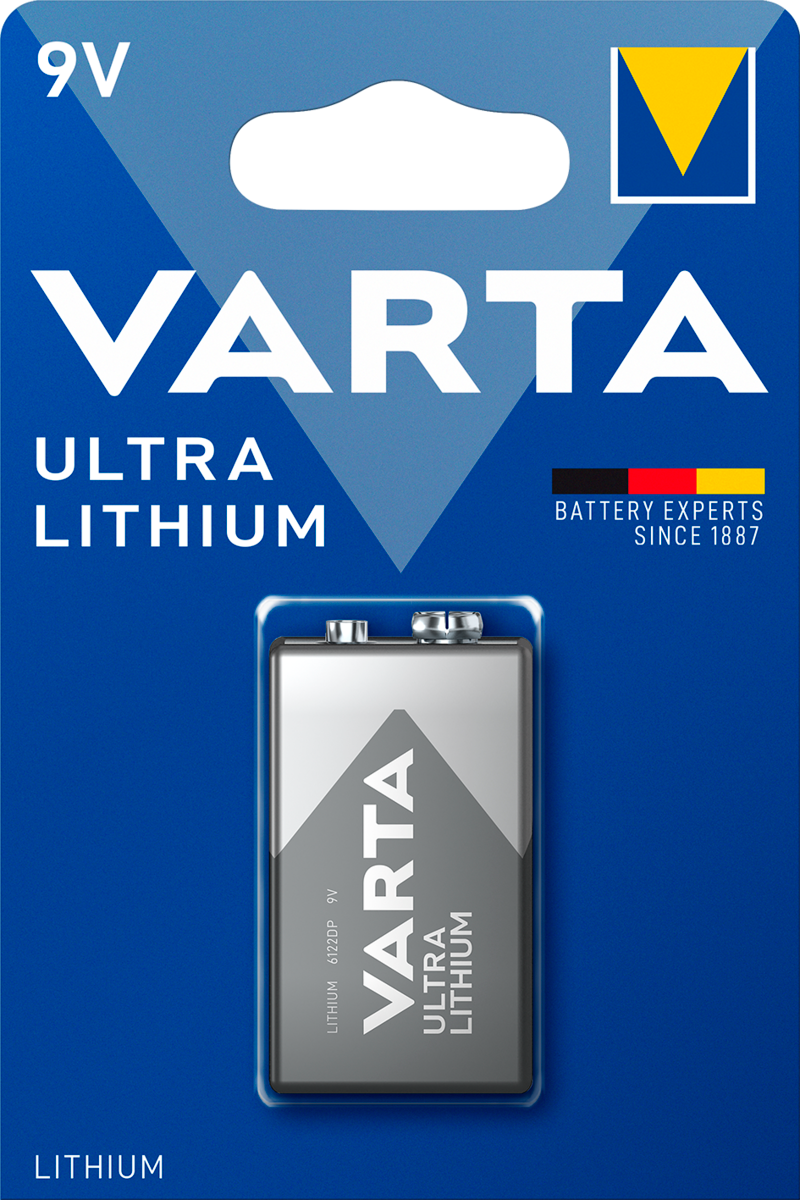 VARTA Ultra Lithium 9 V litiumbatteri