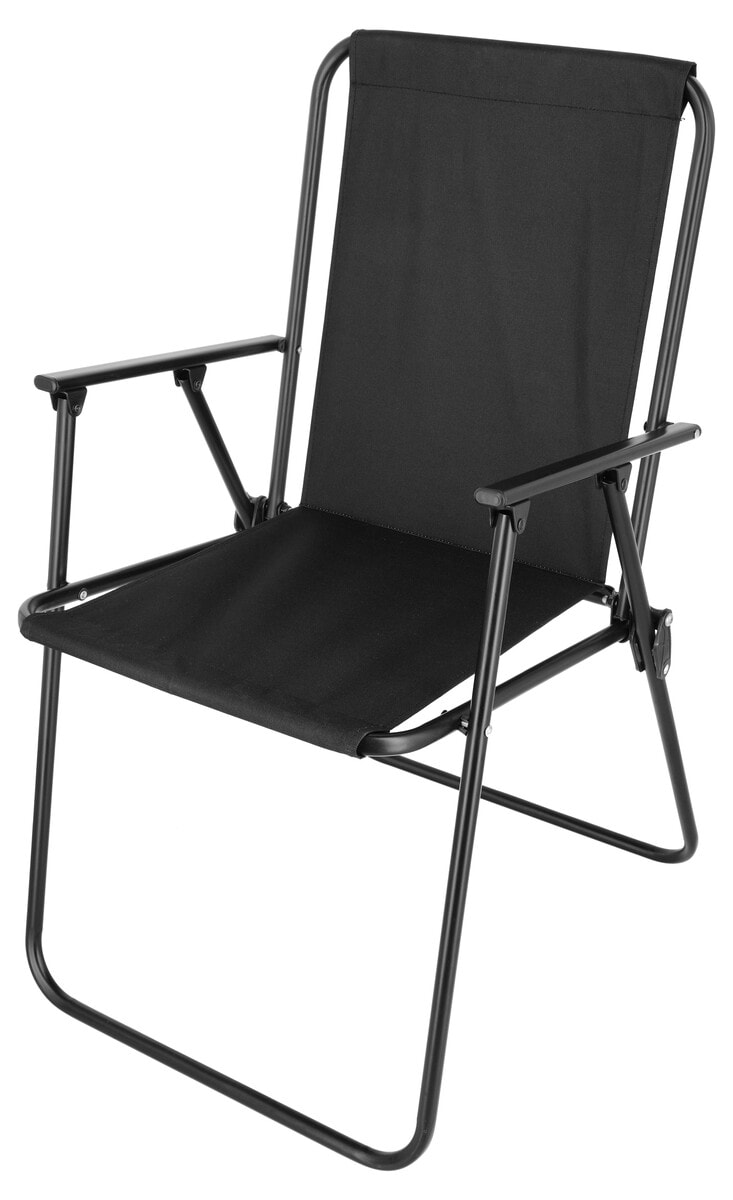 Sammenleggbar campingstol, svart