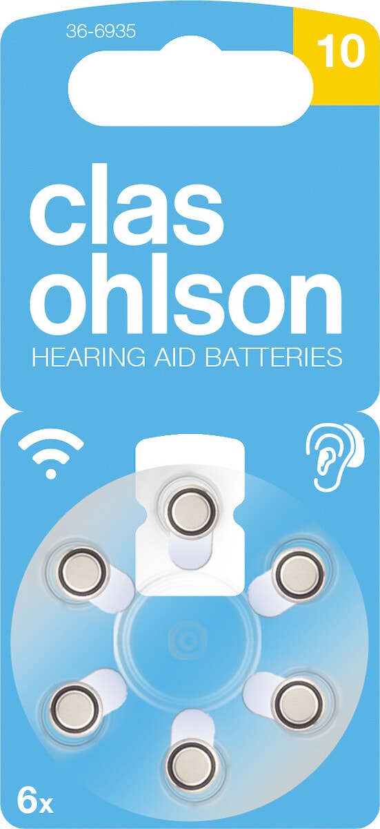 Clas Ohlson Hörapparatsbatterier 10, 6-pack