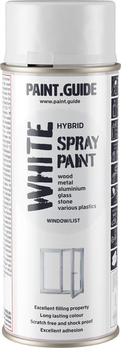 Paintguide Spraymaali listoihin/karmeihin, valkoinen NCS S 0502-Y, 400 ml
