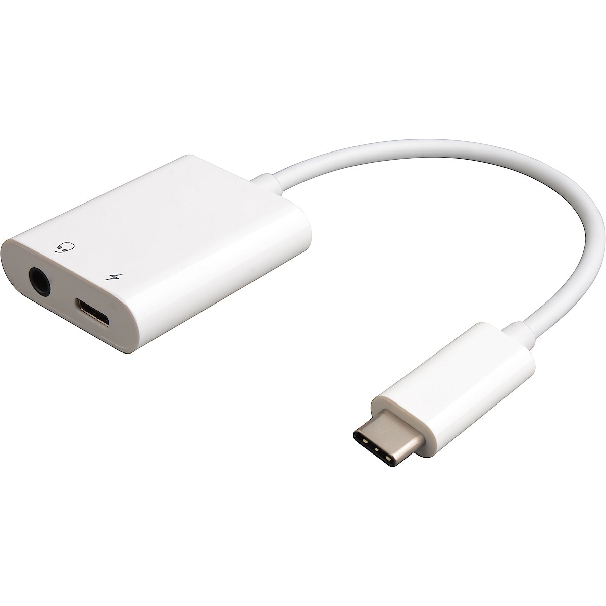 USB-C – 3,5 mm ja USB-C Adapteri valkoinen