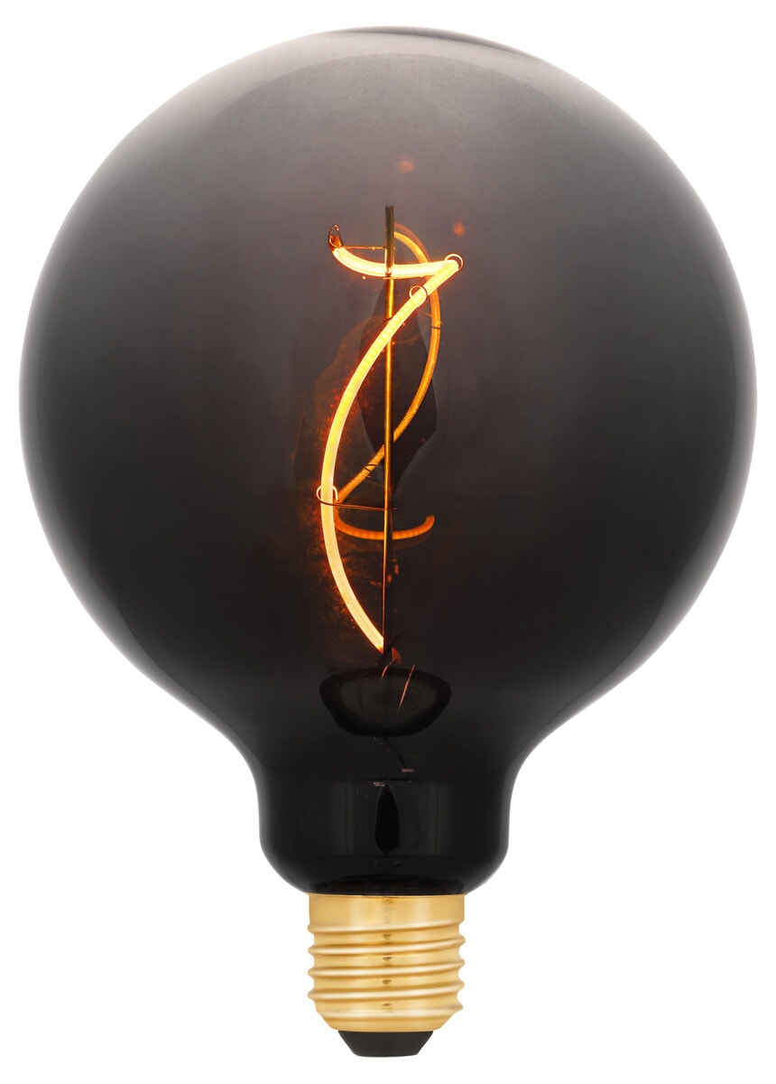 Savunvärinen lamppu, himmennettävä LED G125 E27 Smokey, musta