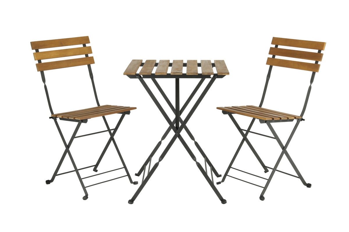 Kafésett, utemøbler med bord og to stoler