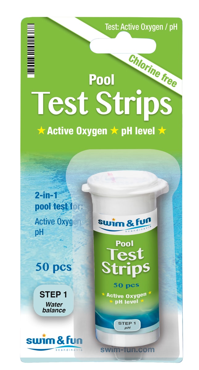 Swim & fun, teststrips for pH og aktivt oksygen