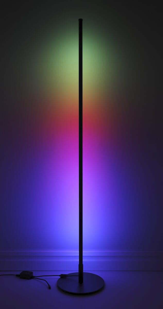 CO/TECH Golvlampa RGB med effektfullt ljus och fjärrkontroll Cotech