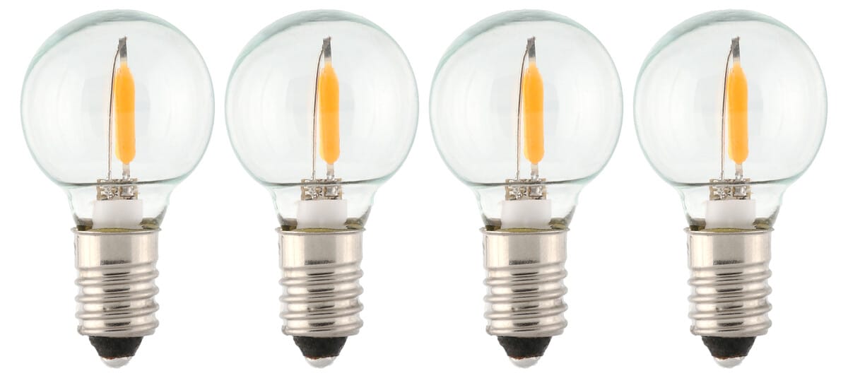 Clas Ohlson E10 LED-lampor till adventsljusstake, 10-55 V rund, 4-pack