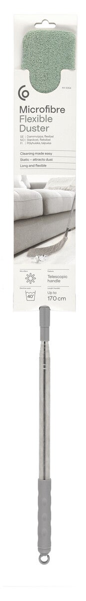 Clas Ohlson Dammvippa mikrofiber, flexibel med teleskopskaft