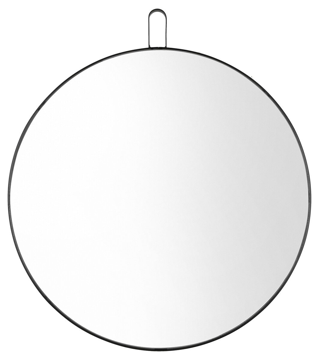 Pyöreä peili mustalla kehyksellä, 50 cm