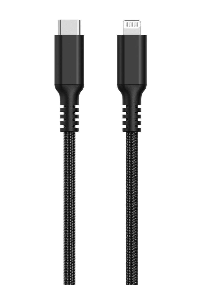 Tygklädd USB-C till Lightning laddkabel för iPhone 3m Clas Ohlson