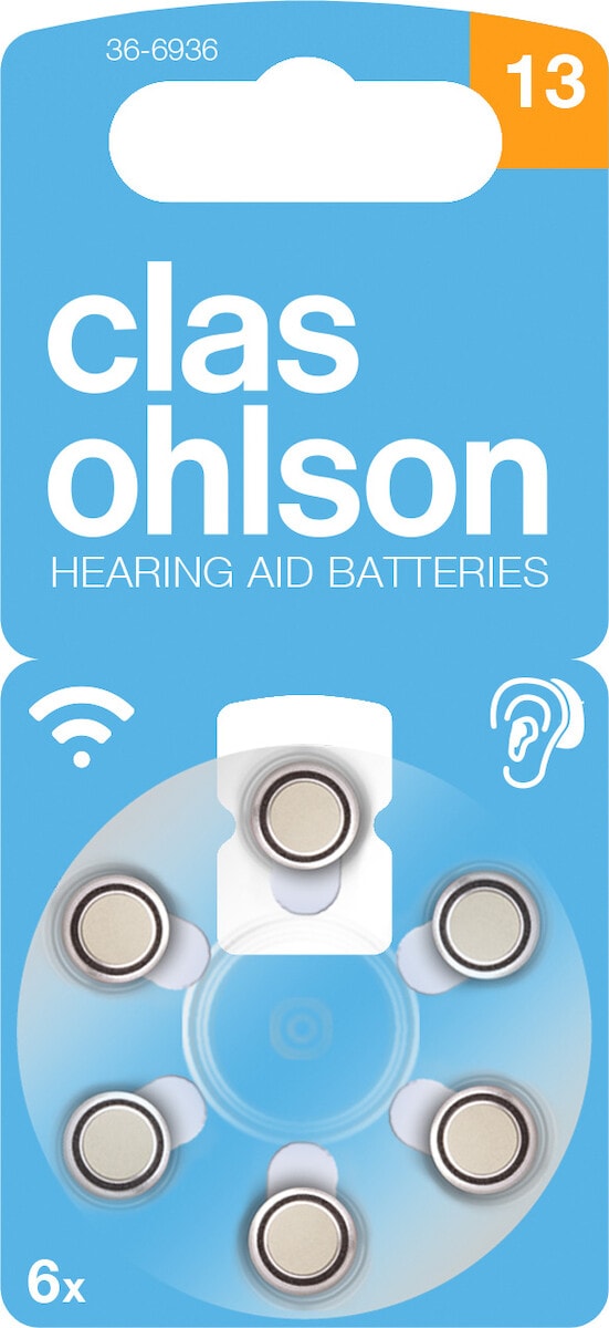 Clas Ohlson Hörapparatsbatterier 13, 6-pack