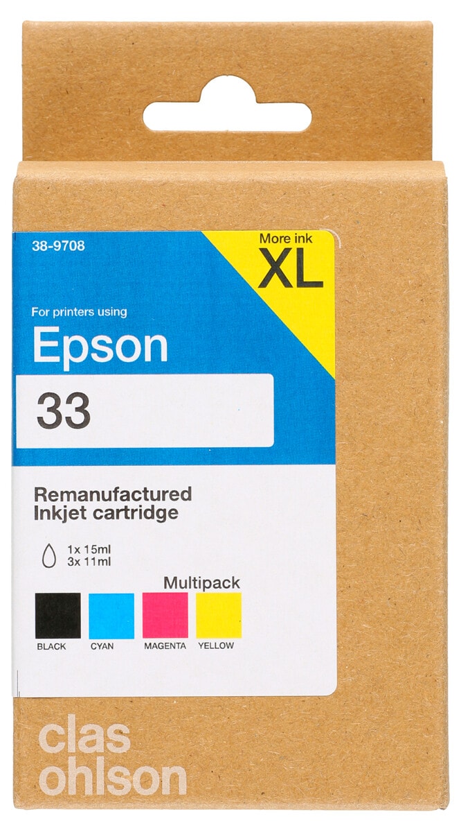 Epson T33 bläckpatron multipack XL, Clas Ohlson