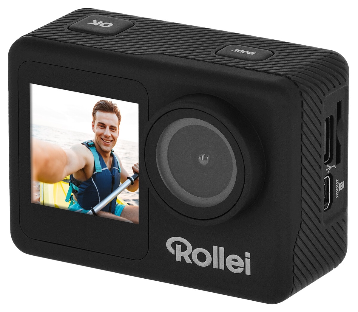 Rollei D2Pro 4K-actionkamera med tillbehör
