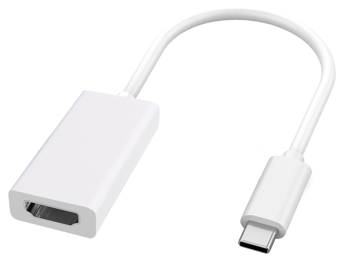 USB-C – HDMI Sovitin, valkoinen