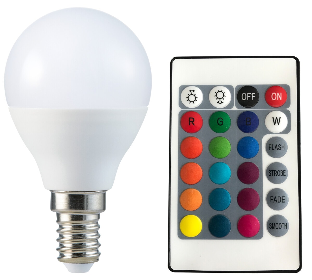 LED-lamppu E14 RGB+W