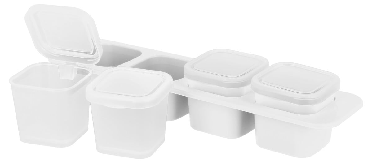 Små bokser for kjøleskap og fryser, Mini Freezer 5 cl, 4-pakning
