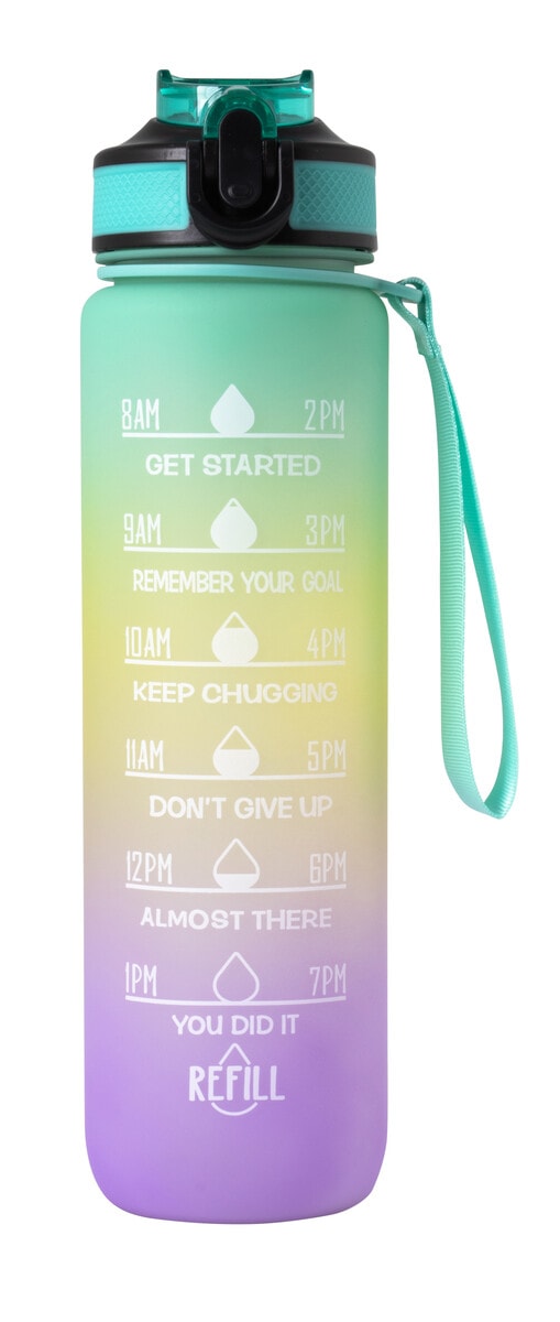 Beauty Rebels Motivational Water Bottle vannflaske, 1 liter