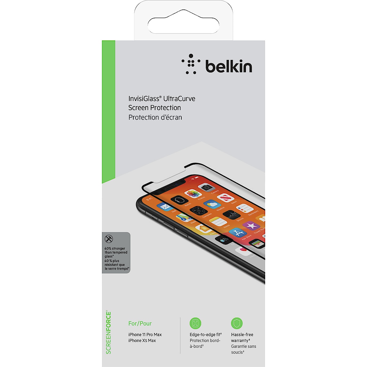 Belkin ScreenForce UltraCurve skjermbeskyttelse for iPhone 11 Pro Max / iPhone XS Max