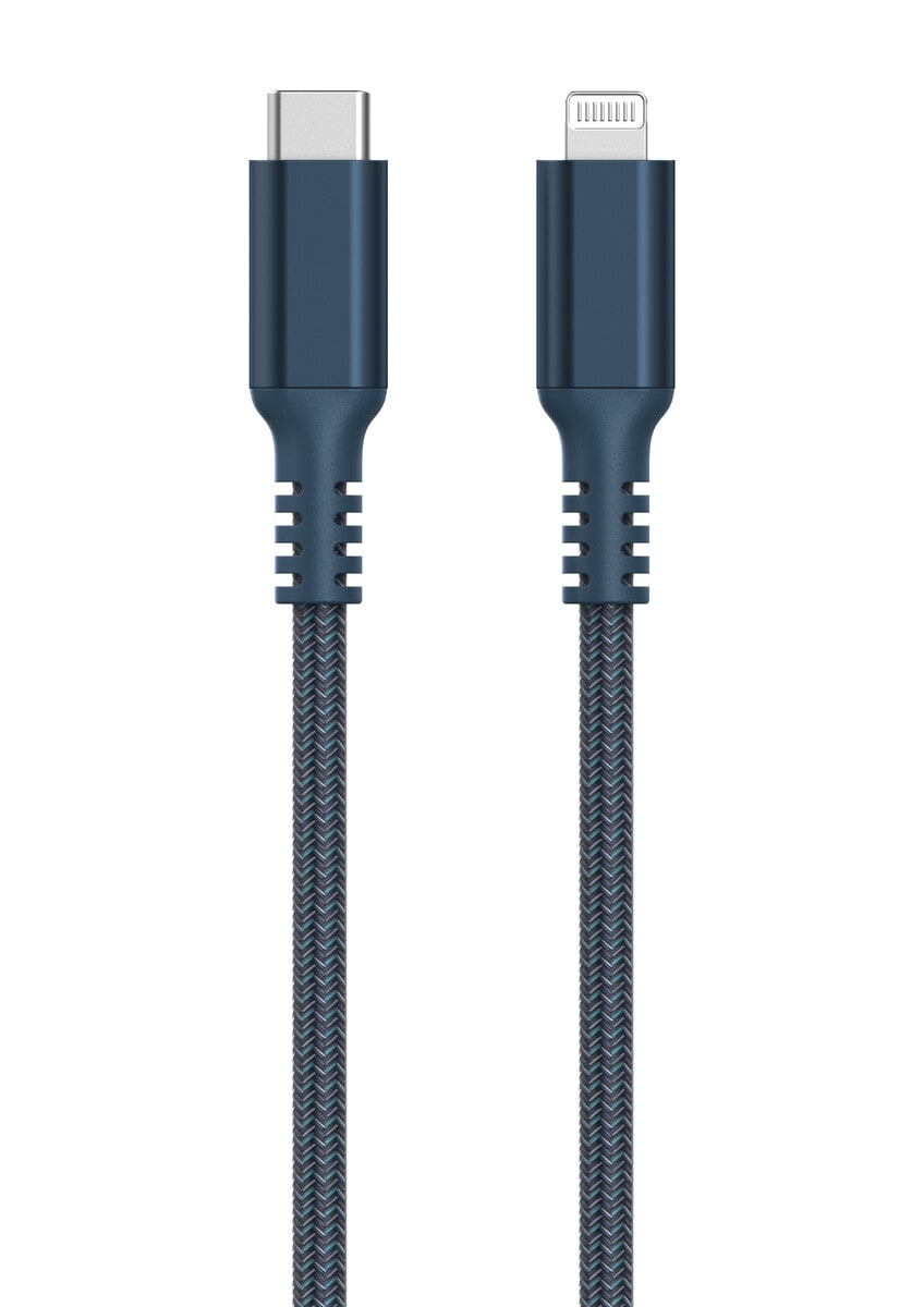 Tygklädd USB-C till Lightning laddkabel för iPhone 3m Clas Ohlson
