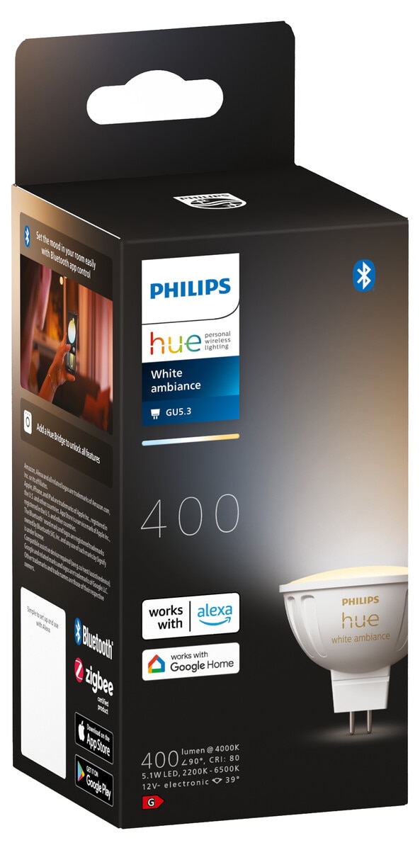 Philips Hue WA GU5,3 LED-lampa 5,1 W 12 V Bluetooth