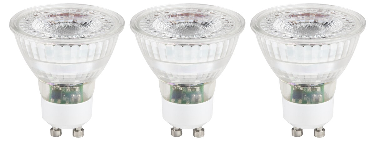 LED-pære GU10 5W dimbar, 3-pakning