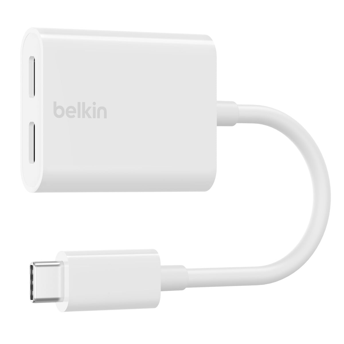 Belkin Rockstar USB-C till 2 x USB-C adapter, vit
