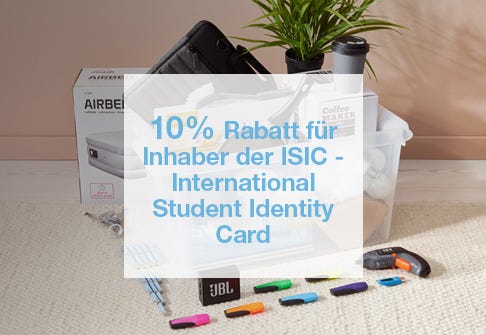 10% Rabatt für Inhaber der ISIC - International Student Identity Card