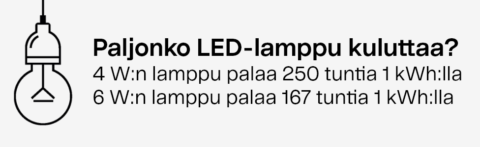 Paljonko LED-lamppu kuluttaa?
