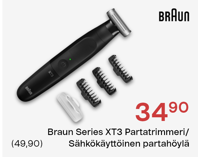 Braun Series XT3 XT3100 Partatrimmeri / Sähkökäyttöinen partahöylä. 34,90 €.