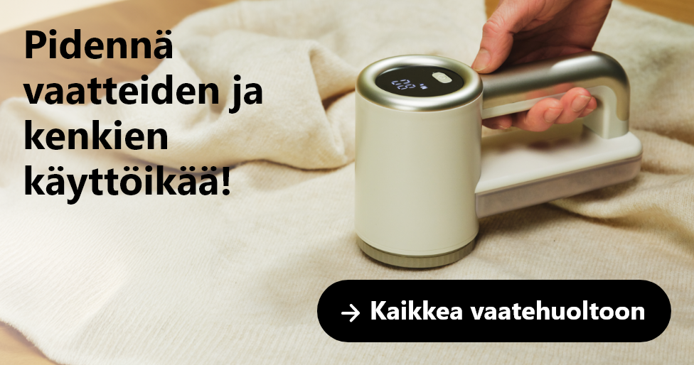 Pidennä vaatteiden ja kenkien käyttöikää!Kaikkea vaatehuoltoon