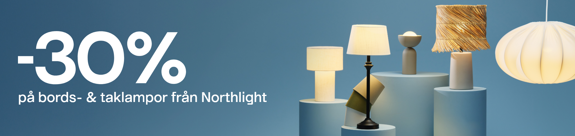 -30% på bords- & taklampor från Northlight. 