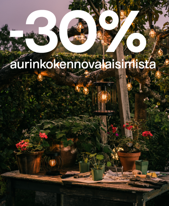  -30% aurinkokennovalaisimista. Osta aurinkokennovalaisimia täältä