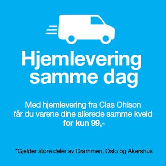 hjemlevering samme dag
