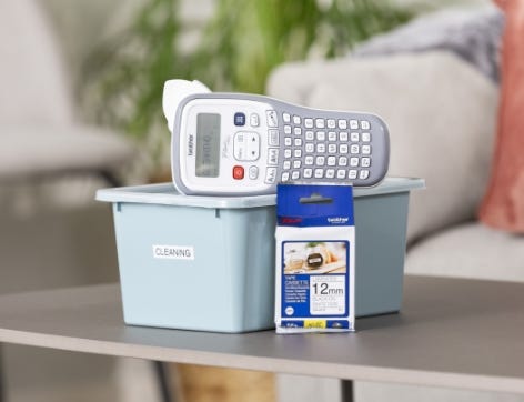 Merk boksene med merkemaskin eller merkelapper